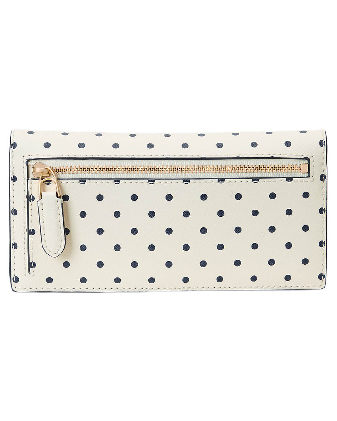 Lauren By Ralph Lauren Wallets ONE SIZE Lauren By Ralph Lauren Crosshatch White Leather Slim Wallet