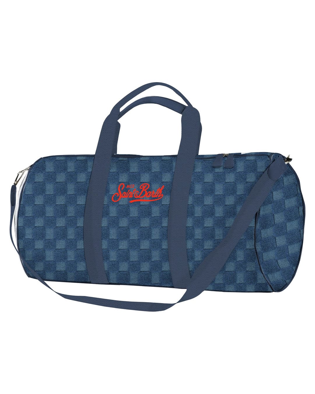 Mc2 Saint Barth Bags One Size MC2 Navy Terry Embossed Checked Beach Bag