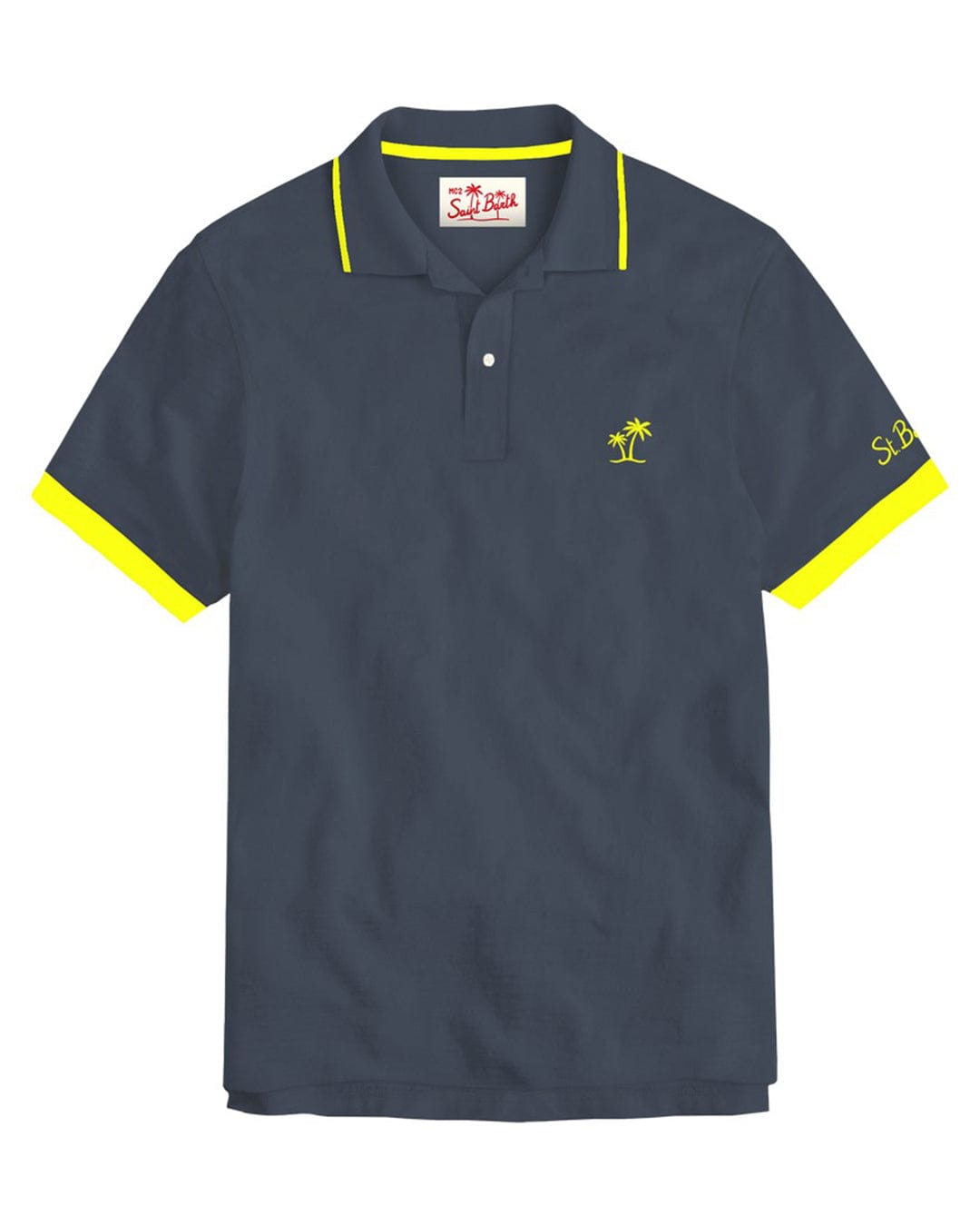Mc2 Saint Barth Polo Shirts MC2 Navy Contrast Beverly Hills Logo Polo Shirt