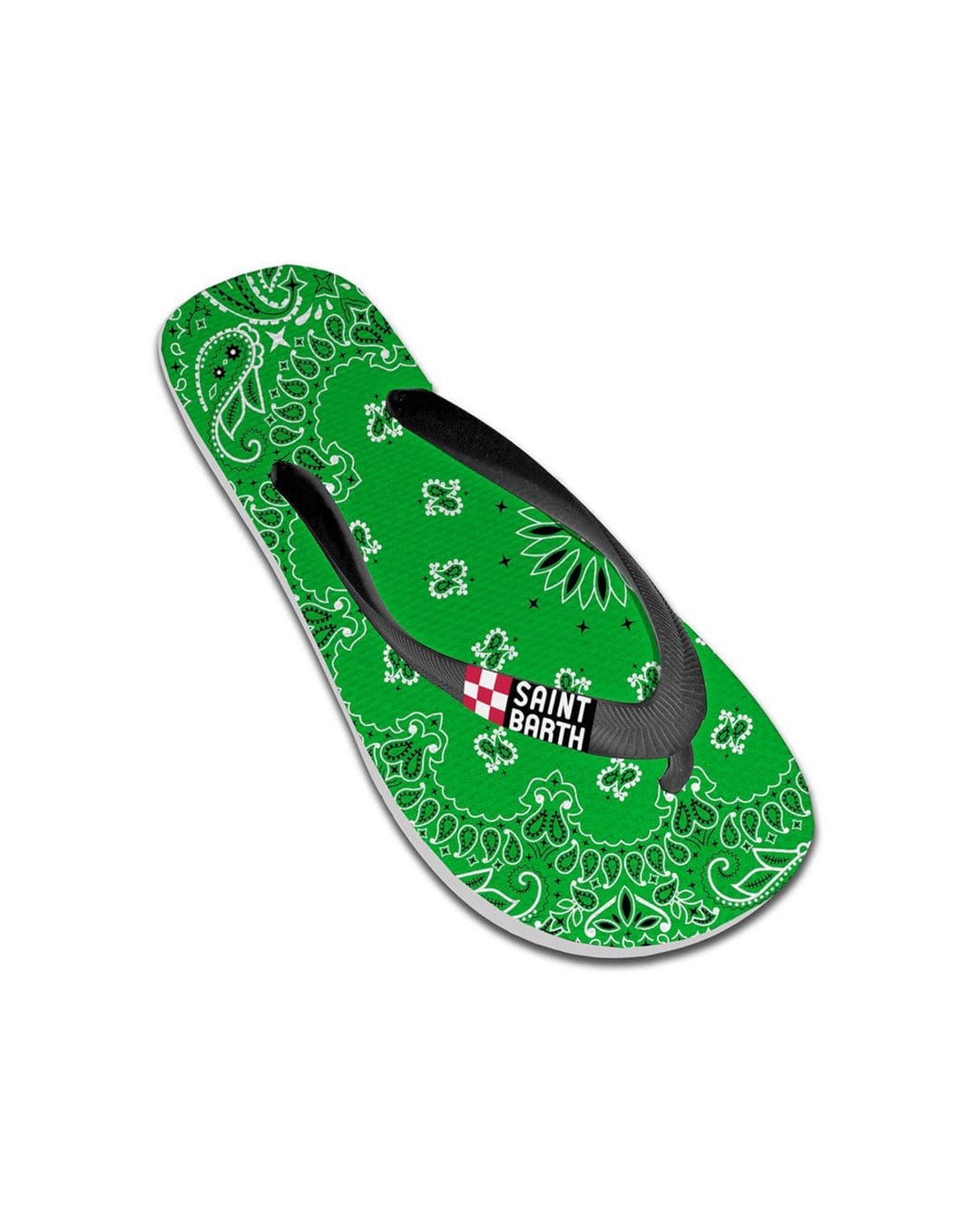 Mc2 Saint Barth Shoes MC2 Green Bandana Flip Flops