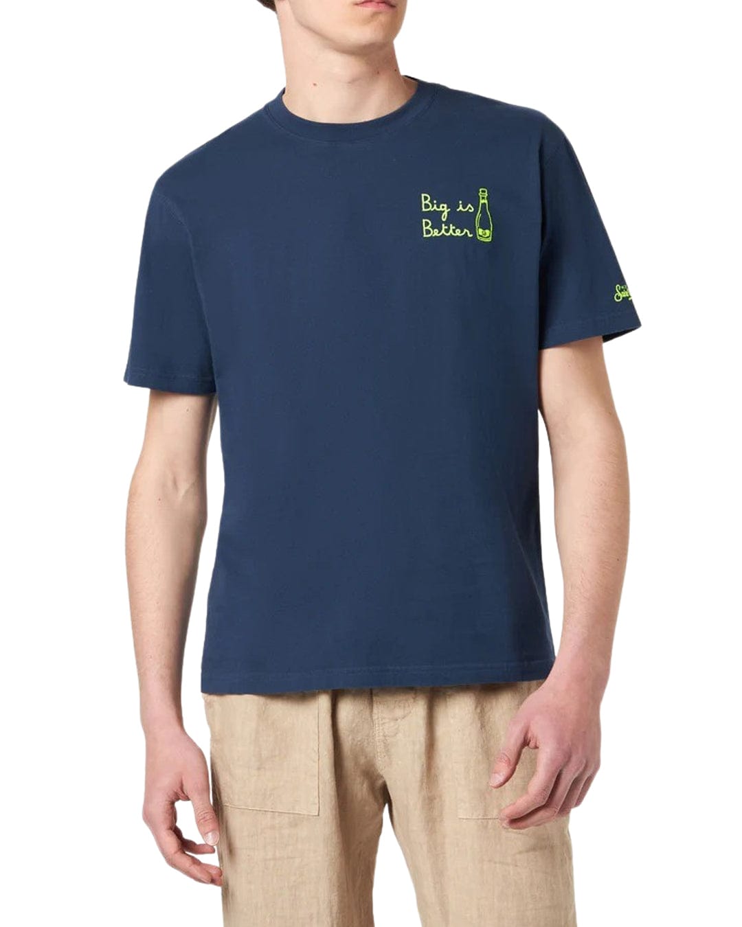 Mc2 Saint Barth T-Shirts MC2 Navy Big Is Better Front T-Shirt
