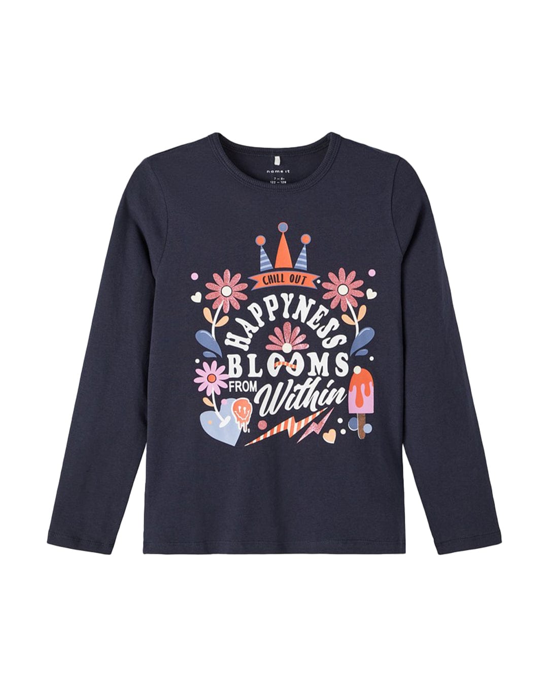 Name It T-Shirts Name It Tiline Long Sleeved Navy Top