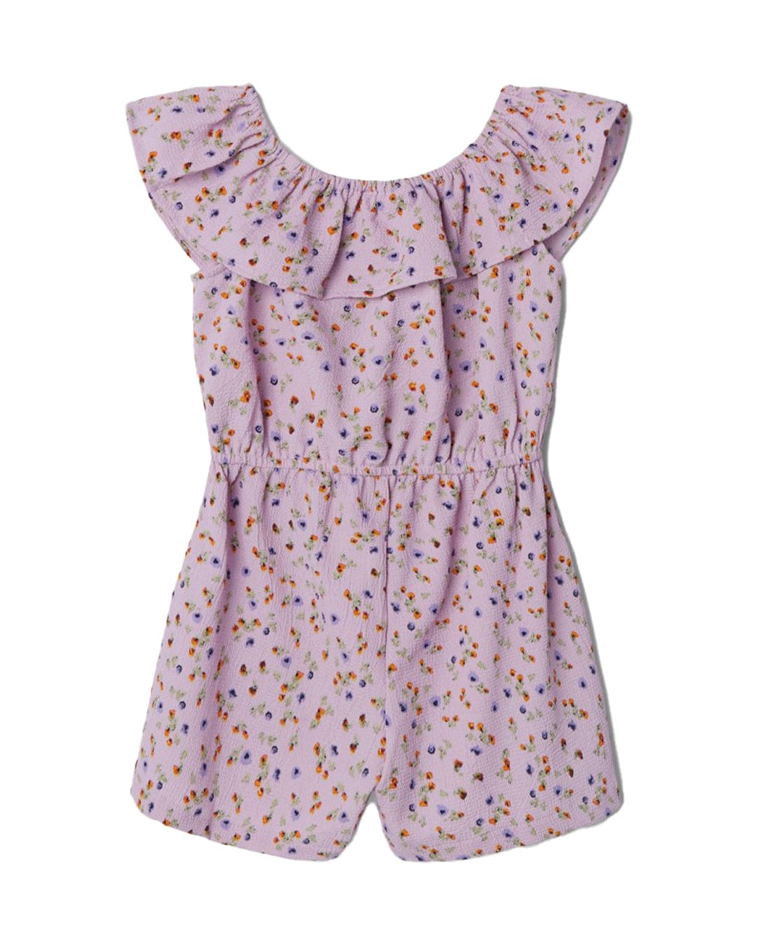 Name It Trousers Name It Jihelle Short Sleeved Lilac Floral Playsuit
