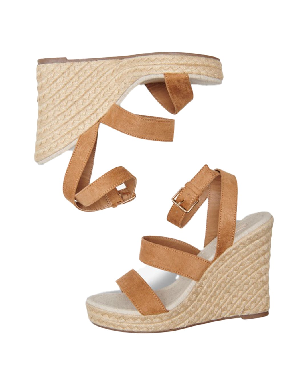 Only Shoes Only Amelia-16 Life Brown Wedge Sandal