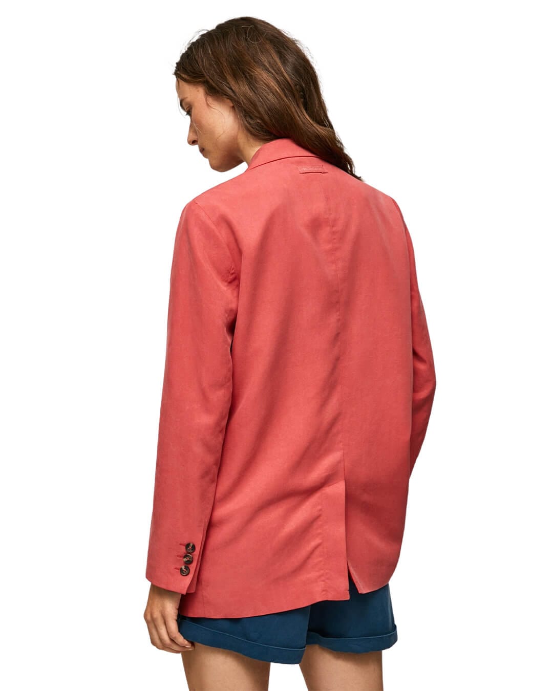 Pepe Jeans Jackets Pepe Jeans Relaxed Fit Red Linen Blazer