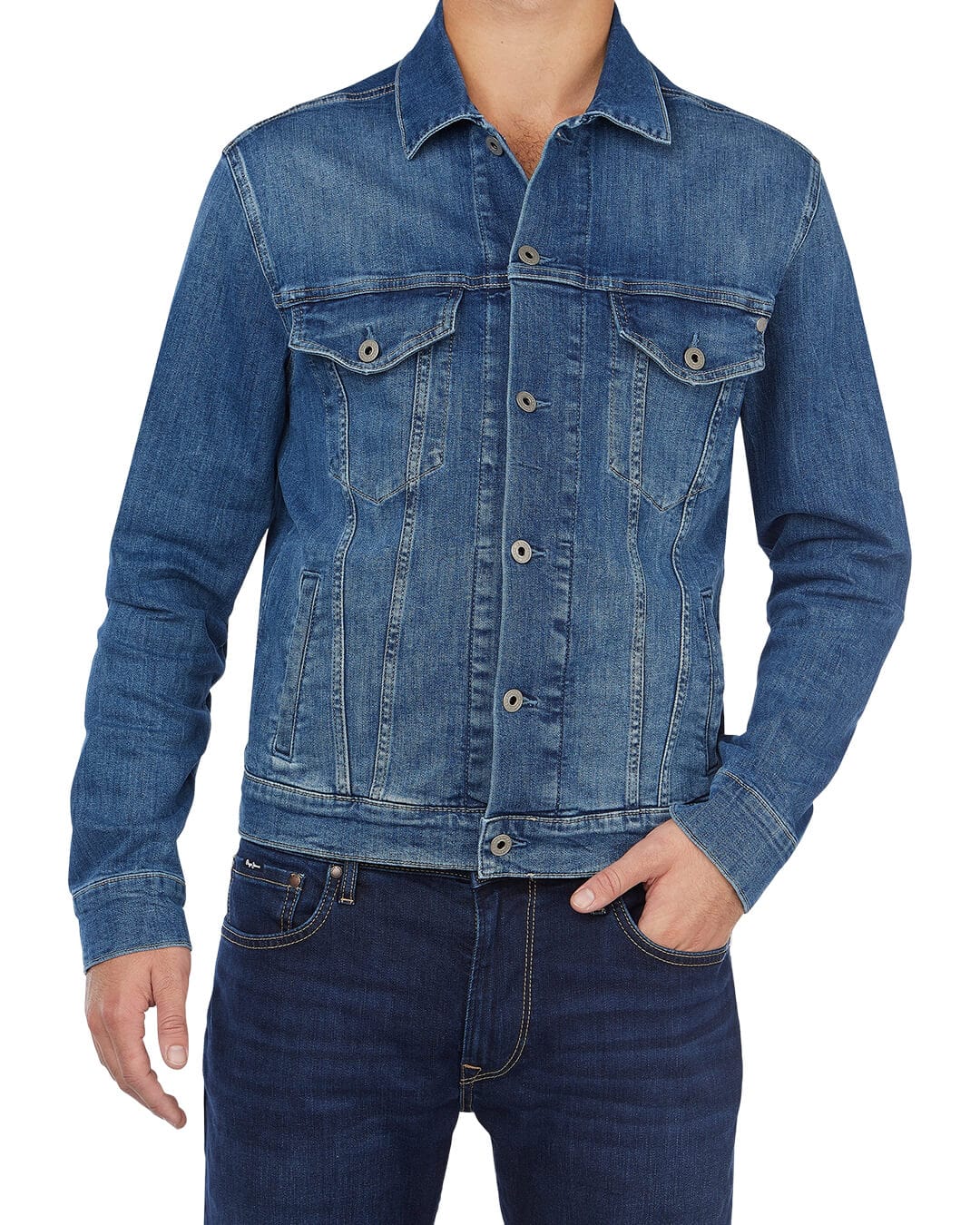 Pepe Jeans Outerwear Pepe Jeans Indigo Pinner Denim Jacket