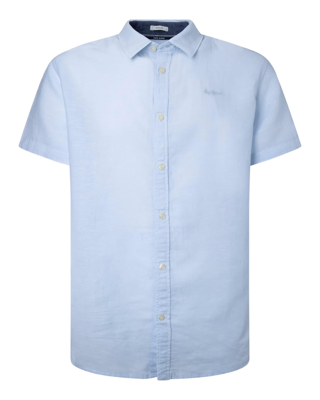 Pepe Jeans Shirts Pepe Jeans Luther Slim Fit Blue Plain Shirt