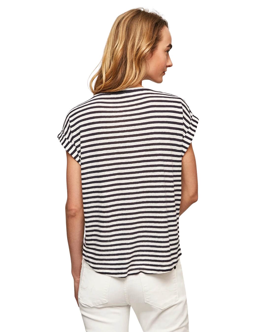 Pepe Jeans T-Shirts Pepe Jeans Navy Striped Print T-Shirt