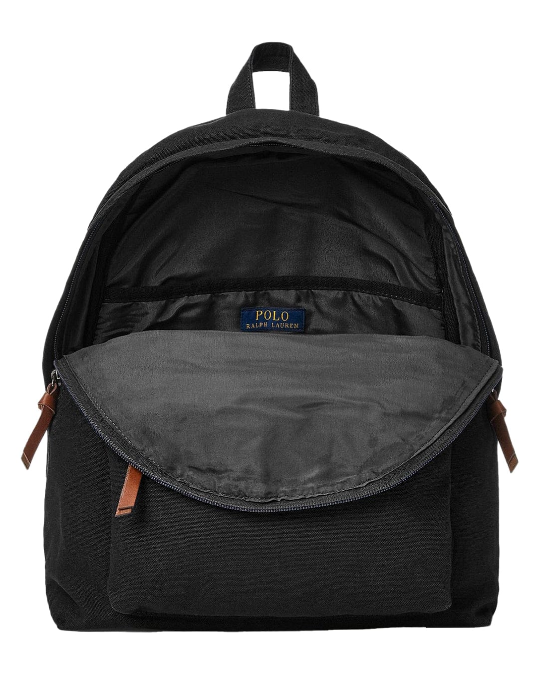 Polo Ralph Lauren Bags ONE SIZE Polo Ralph Lauren Black And Leather Backpack