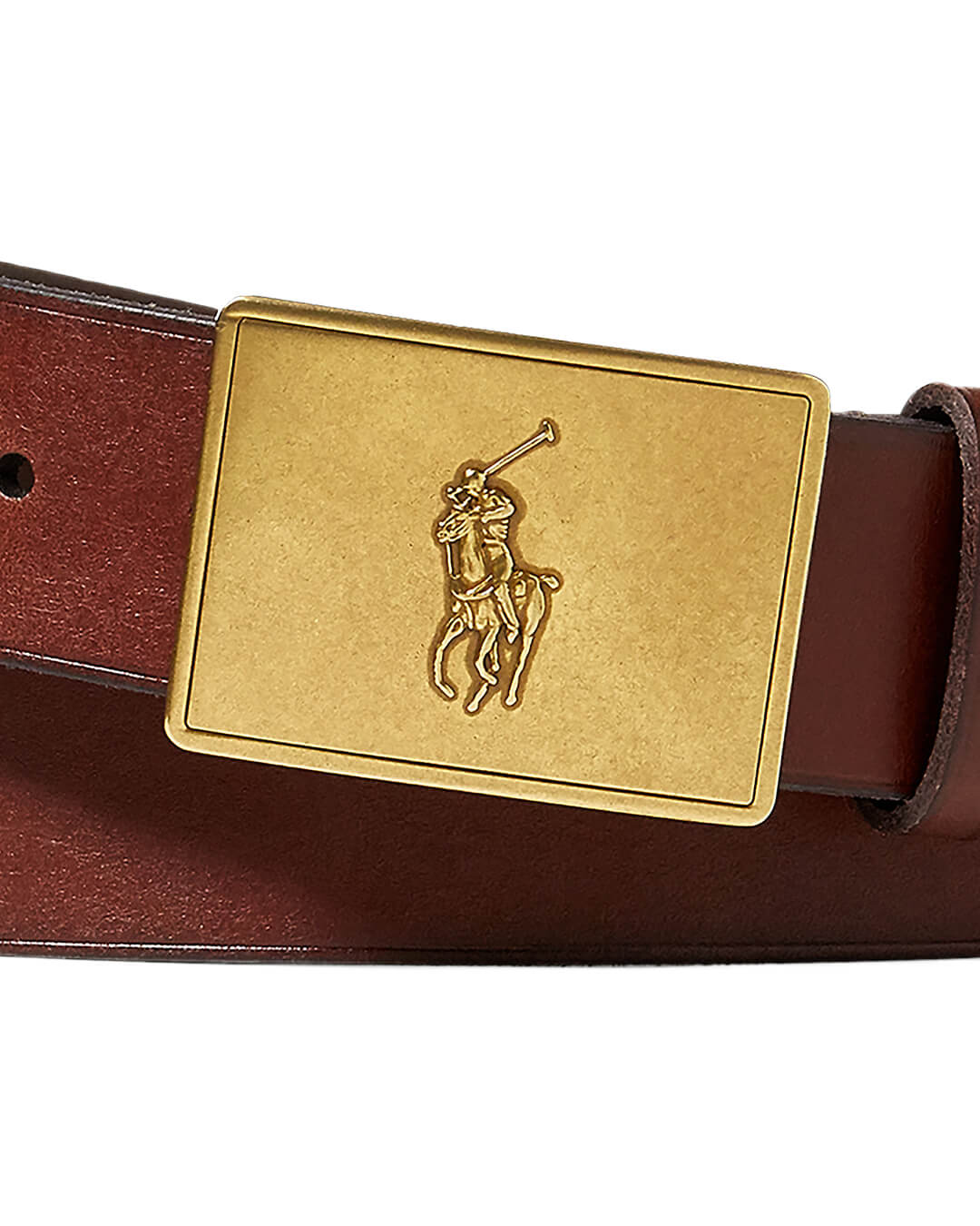 Polo Ralph Lauren Belts Polo Ralph Lauren Pony Plaque Brown Leather Belt