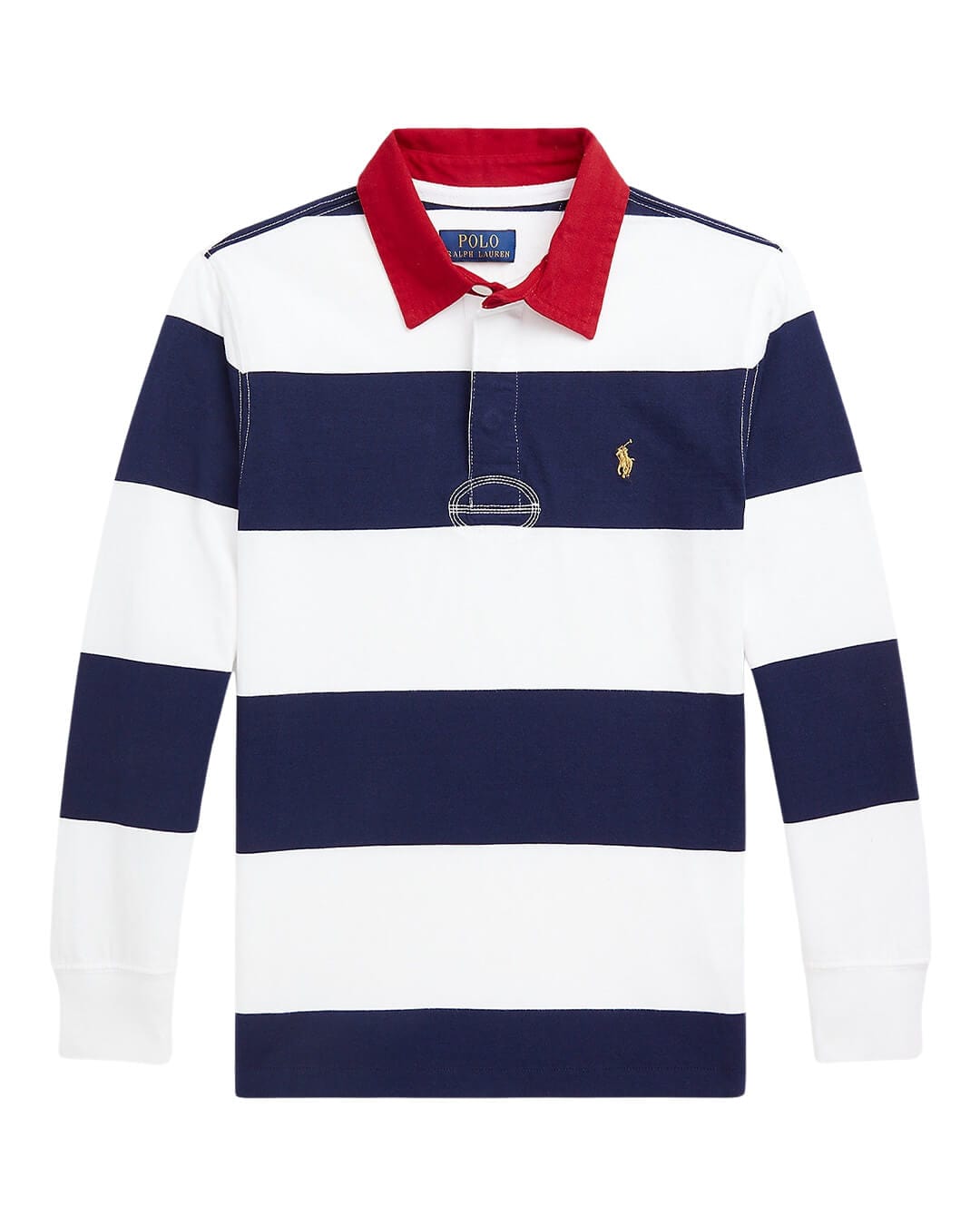 Polo Ralph Lauren Polo Shirts Boys Polo Ralph Lauren Navy Striped Cotton Jersey Rugby Shirt