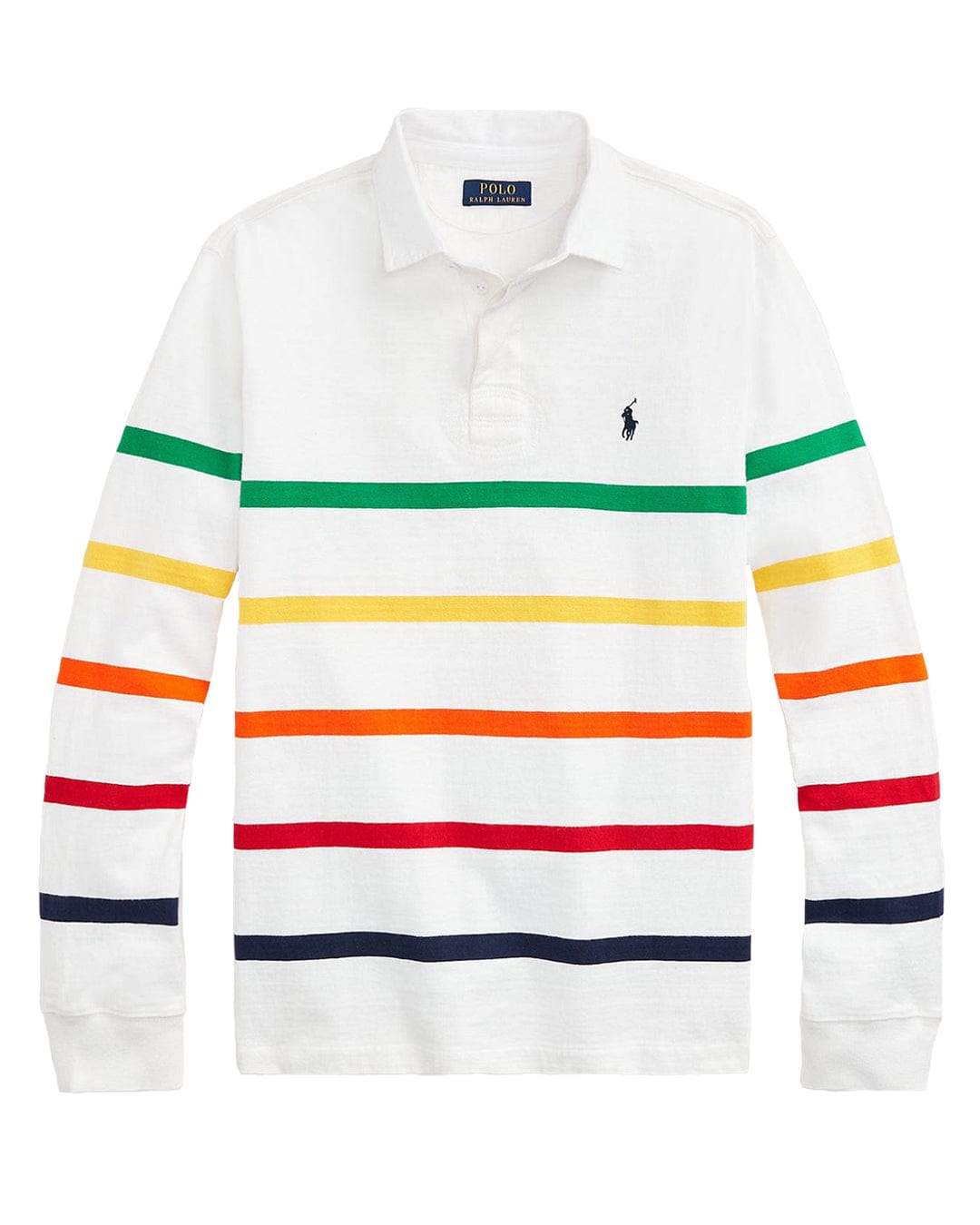 Polo Ralph Lauren Polo Shirts Polo Ralph Lauren White And Multicoloured Rugby Polo Shirt