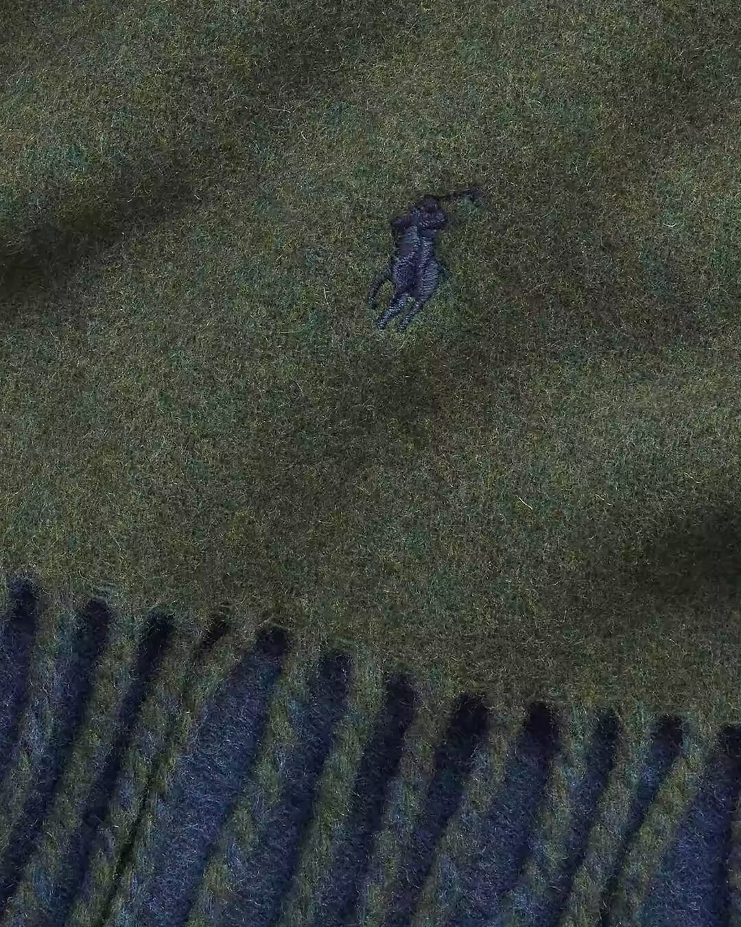Polo Ralph Lauren Scarves ONE SIZE Polo Ralph Lauren Green Reversible Wool Blend Scarf