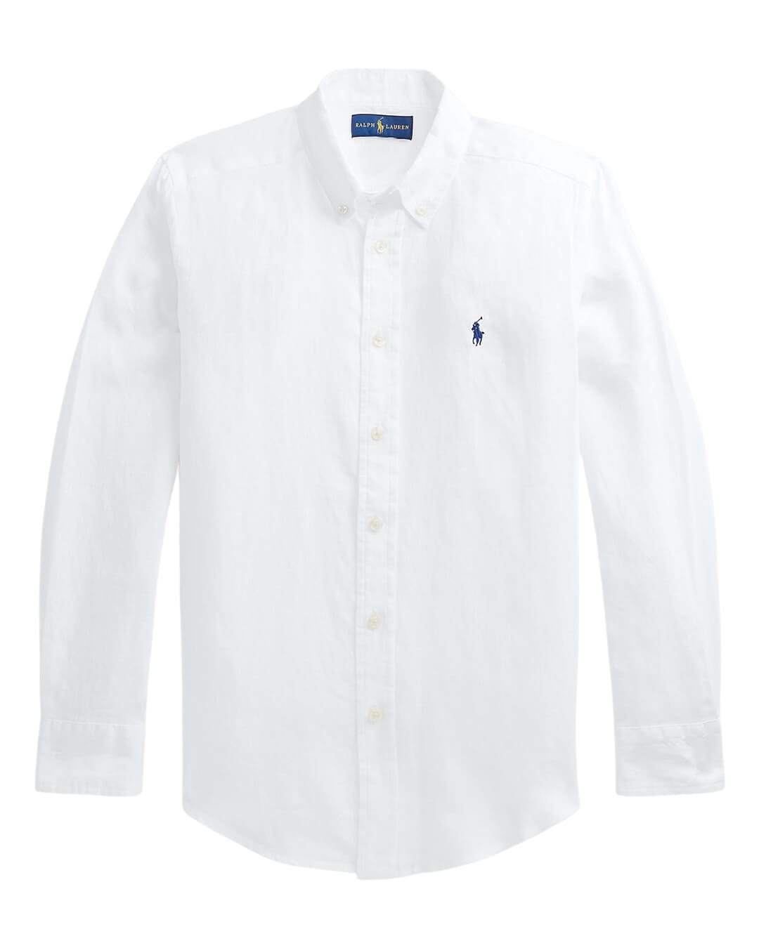 Polo Ralph Lauren Shirts Boys Polo Ralph Lauren Long Sleeved White Linen Shirt