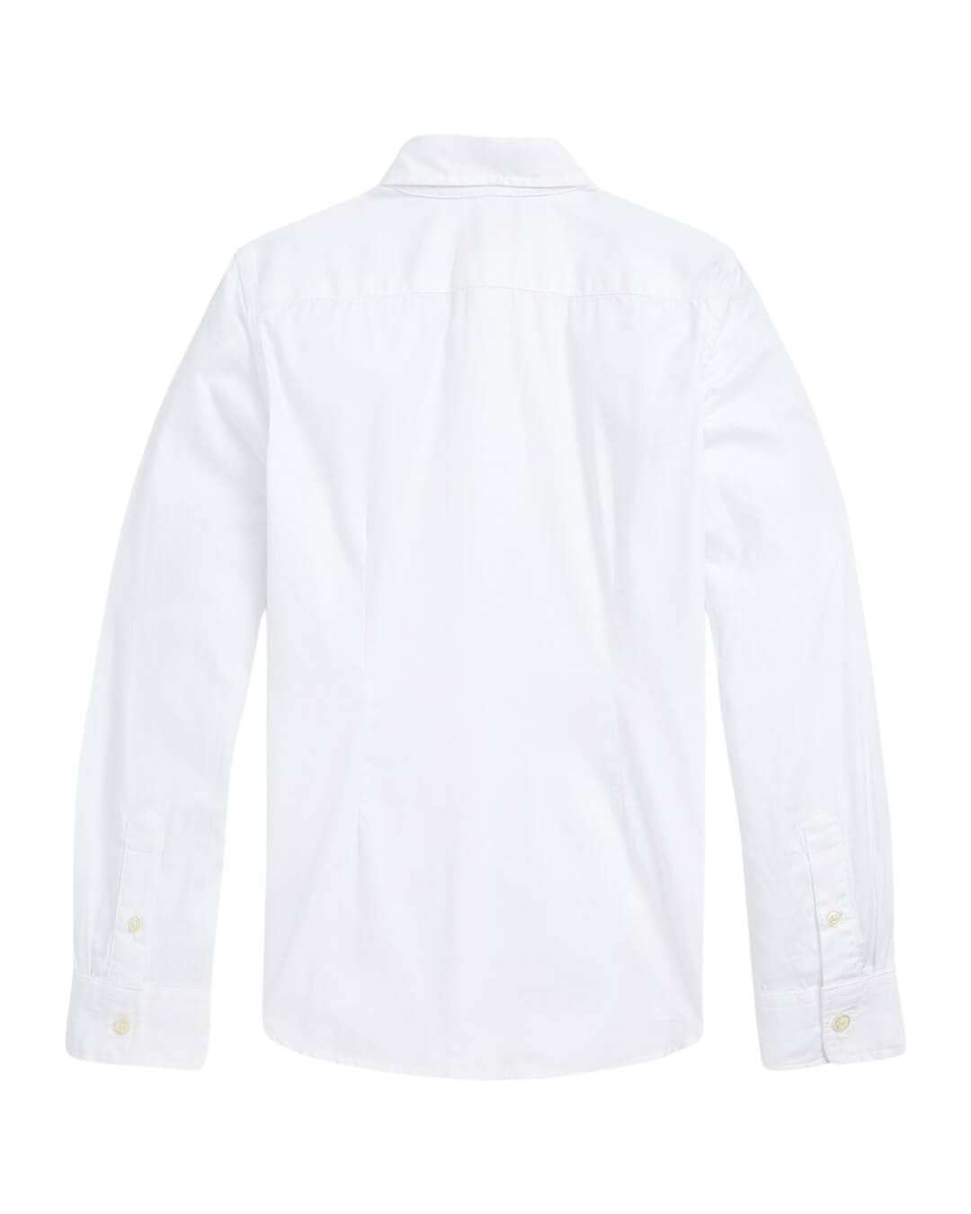 Polo Ralph Lauren Shirts Girls Polo Ralph Lauren White Ruffled Cotton Oxford Shirt