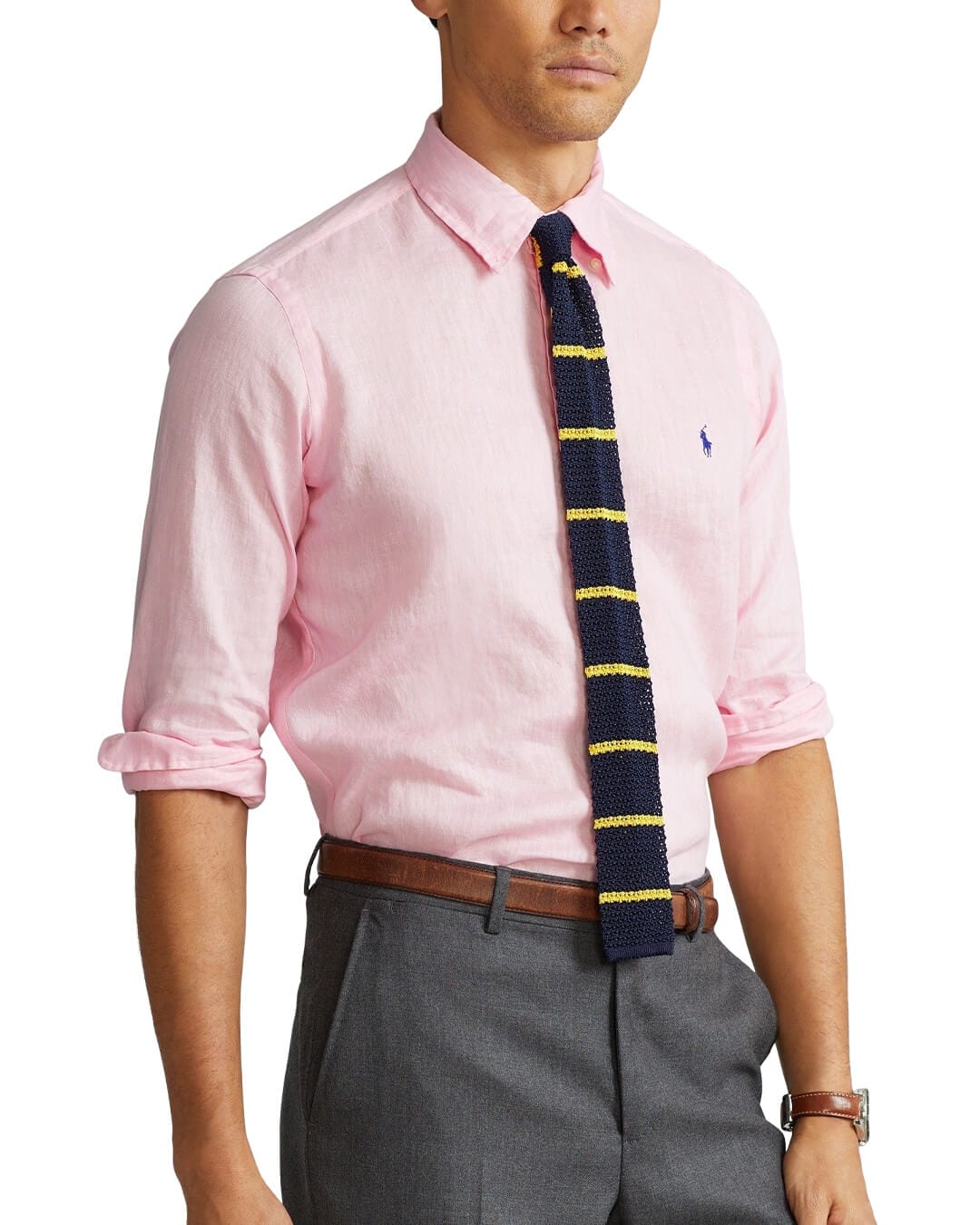 Polo Ralph Lauren Shirts Polo Ralph Lauren Pink Plain Linen Shirt