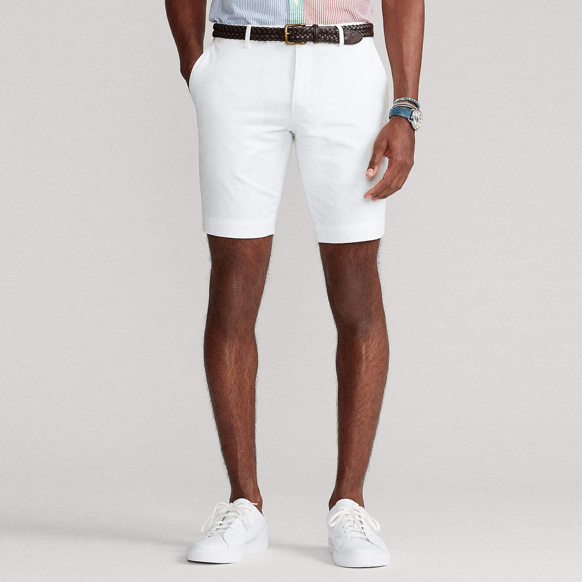 Polo Ralph Lauren Shorts Polo Ralph Lauren White Stretch Cotton Bermuda