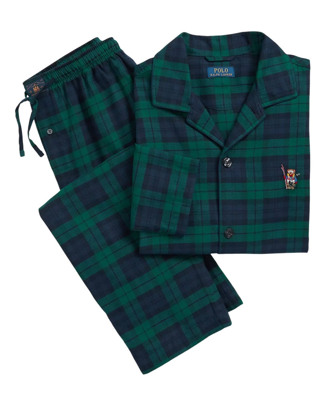 Polo Ralph Lauren Sleepwear Polo Ralph Lauren Green Checked Flannel Sleep Set