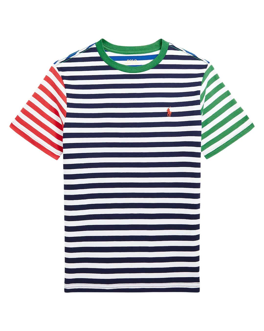 Polo Ralph Lauren T-Shirts Boys Polo Ralph Lauren Striped Cotton Navy  Jersey T-Shirt