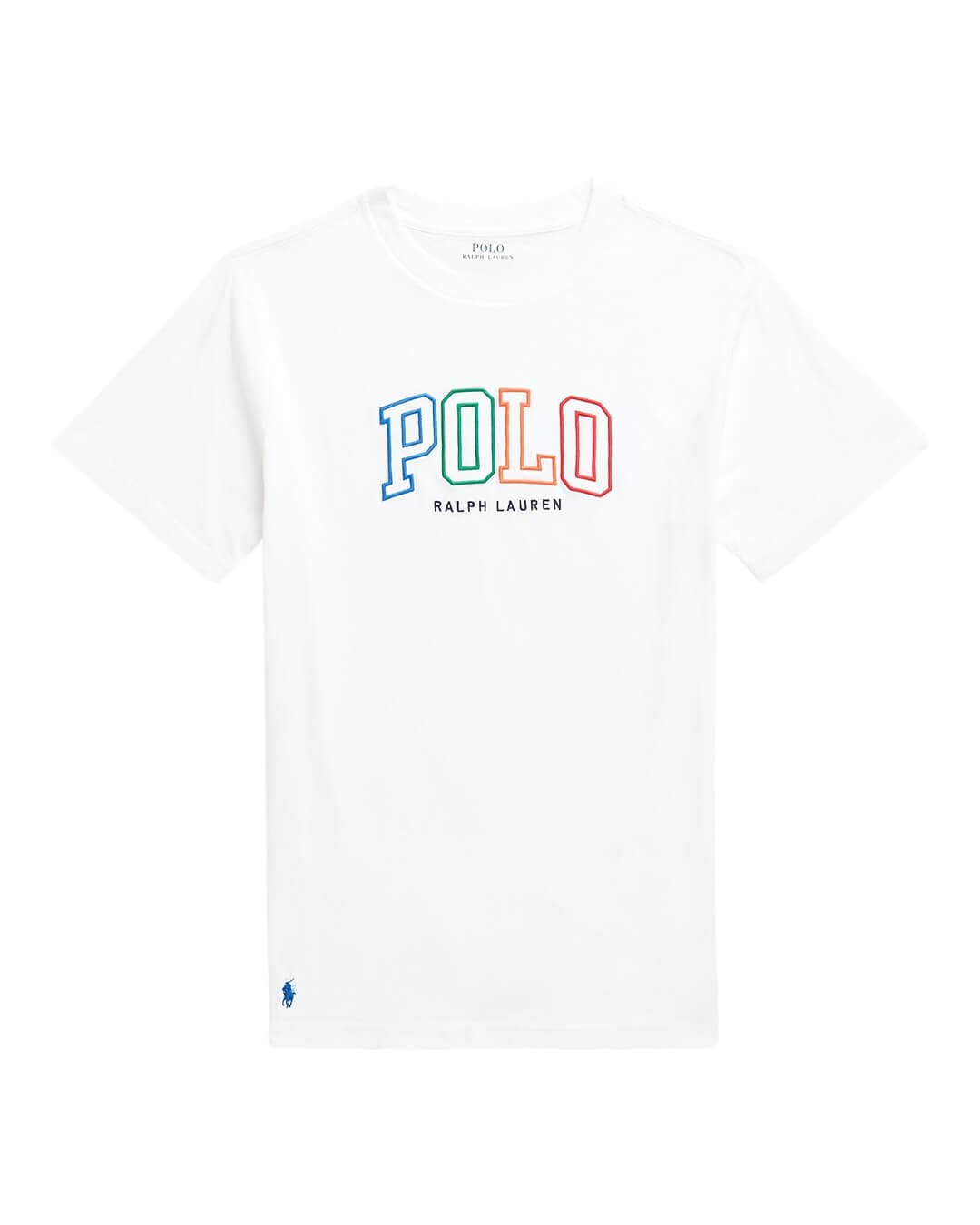 Polo Ralph Lauren T-Shirts Boys Polo Ralph Lauren White Logo Cotton T-Shirt