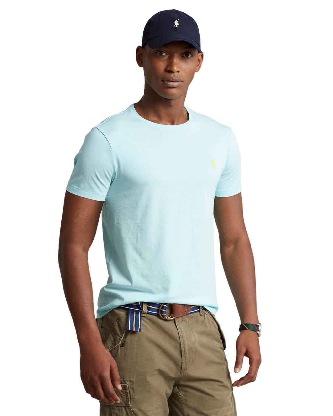 Polo Ralph Lauren T-Shirts Polo Ralph Lauren Custom Slim Fit Jersey Crewneck Turquoise T-Shirt