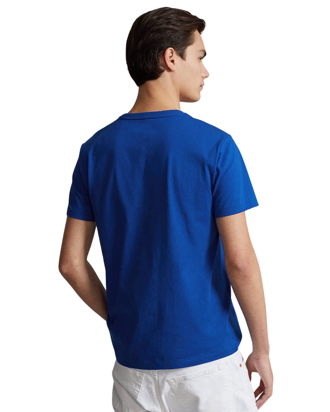 Polo Ralph Lauren T-Shirts Polo Ralph Lauren Custom Slim Fit Navy Jersey Crewneck T-Shirt