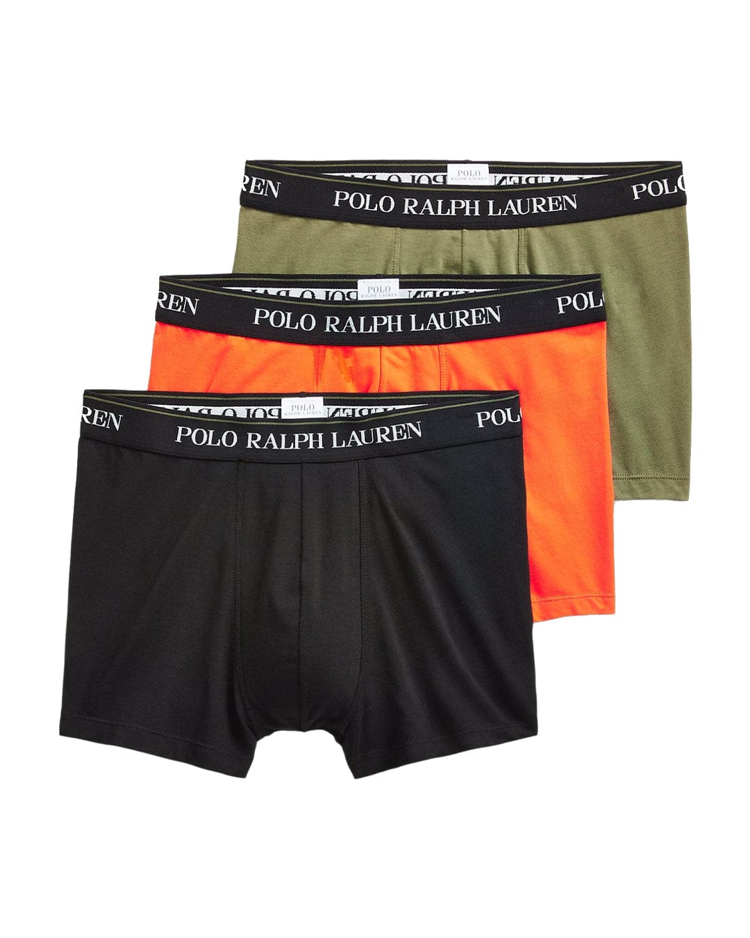 Polo Ralph Lauren Underwear Polo Ralph Lauren Army Green, Orange And Black Three-Pack Trunks