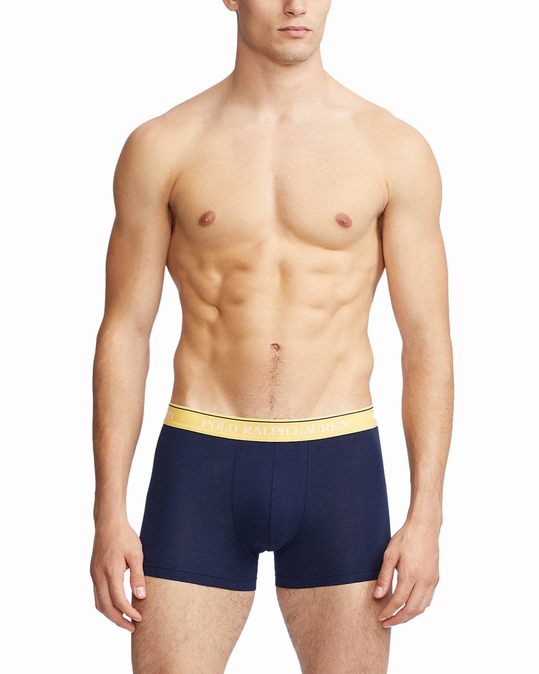 Polo Ralph Lauren Underwear Polo Ralph Lauren Navy With Pastel Elastic Three-Pack Trunks