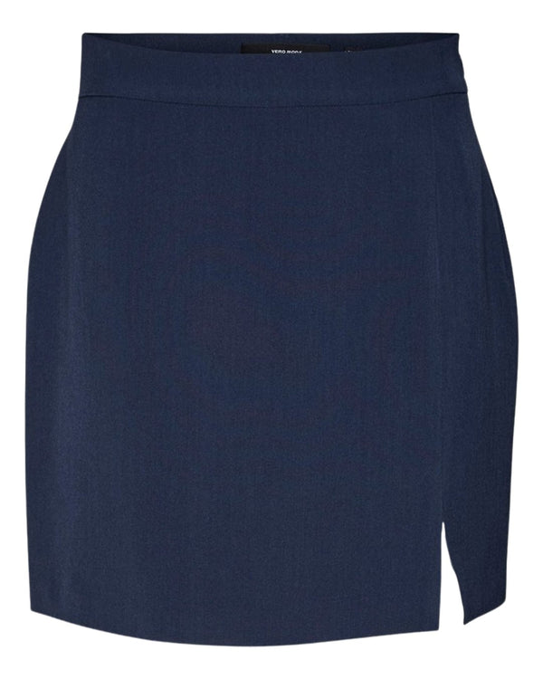 Vero Moda Troian Navy Mini Slit Skirt | Bortex - Bortex Fine Tailoring